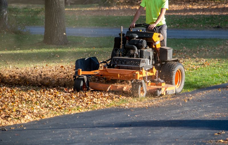 Lawn Care Equipment in Use